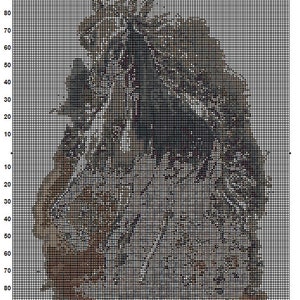 White Horse Cross Stitch Pattern 2 Instant PDF Download - Horse ...