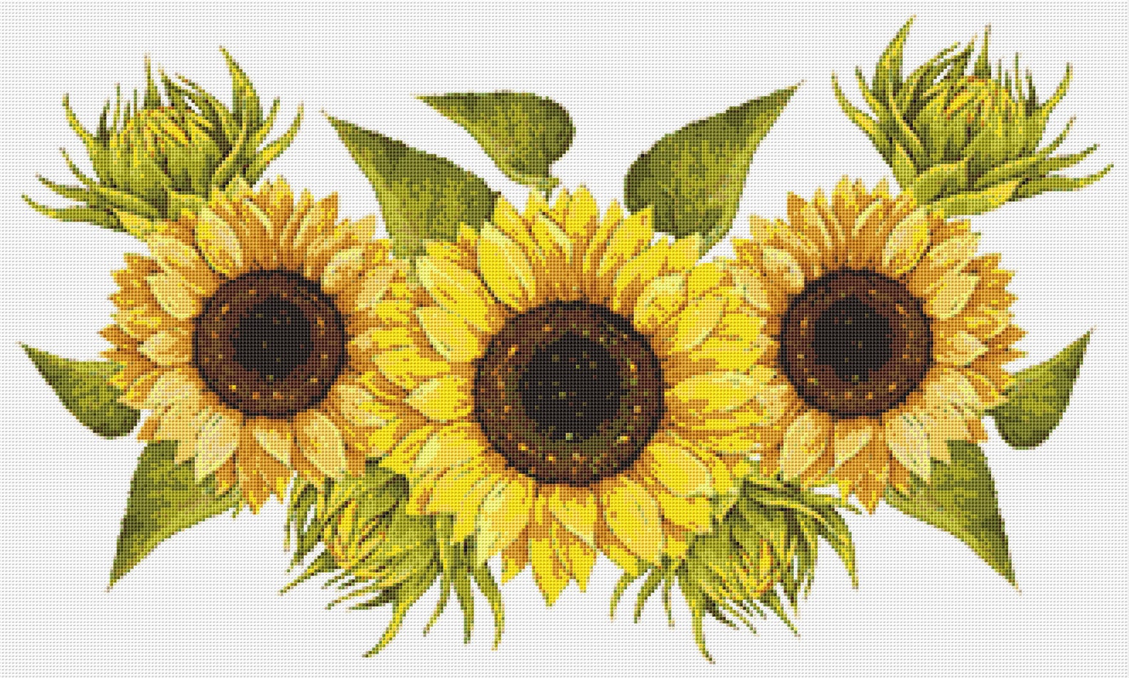 Sunflowers Cross Stitch Pattern 12 Instant PDF Download Etsy