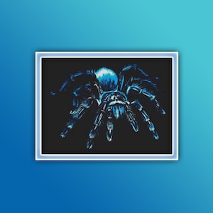 Tarantula Cross Stitch Pattern 1 Instant PDF Download - Spider Watercolor Cross Stitch Pattern - Animal Cross Stitch Pattern