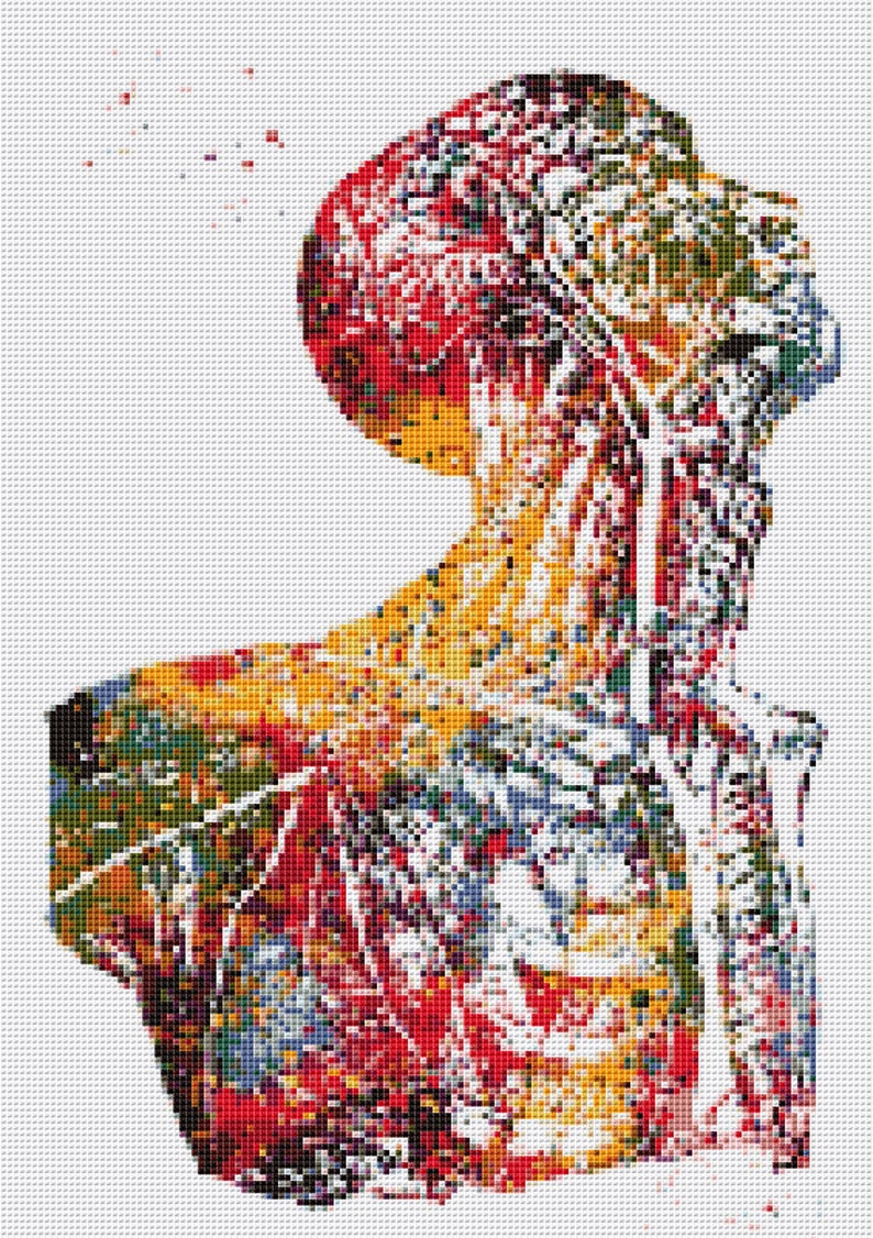 Anatomy Cross Stitch Pattern 1 Instant PDF Download Anatomy Etsy