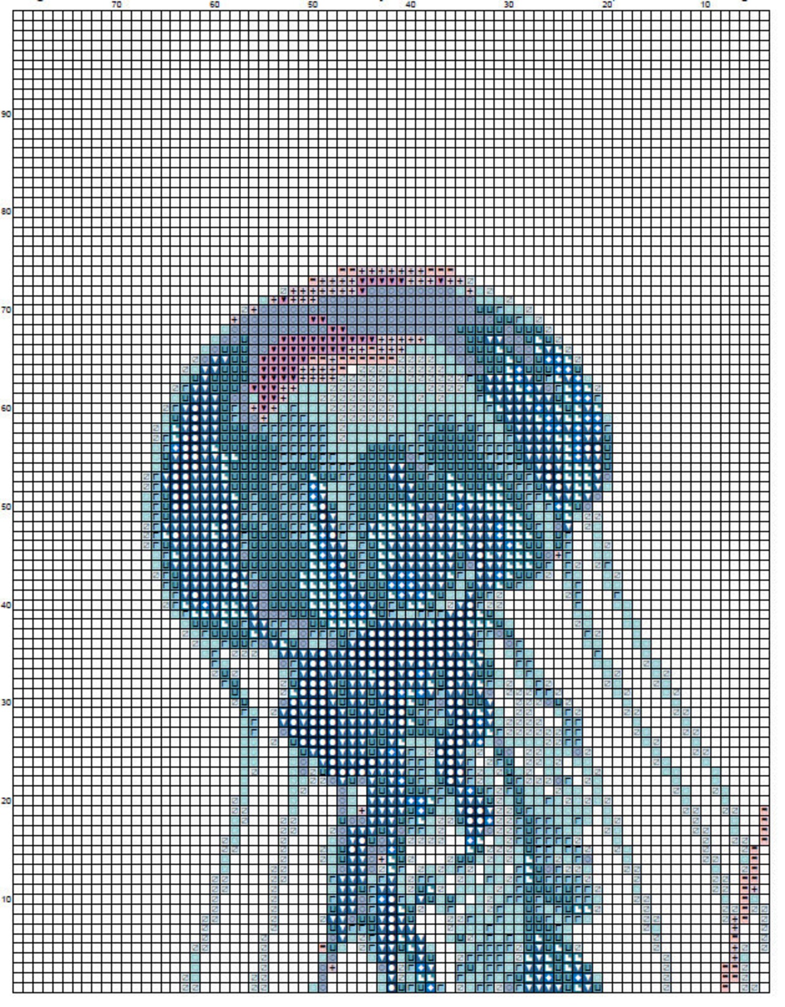 Jellyfish Cross Stitch Pattern 5 Instant PDF Download Sea Etsy