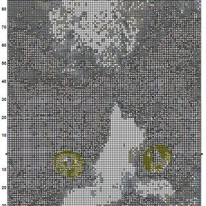 Black and White Cat Cross Stitch Pattern Instant PDF Download Kitty Cat ...