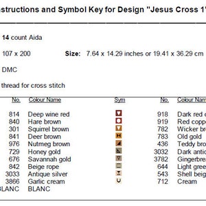 Jesus Cross Cross Stitch Pattern 1 Instant PDF Download | Christianity Watercolor Cross Stitch Pattern | Wooden Cross Stitch Pattern | image 3
