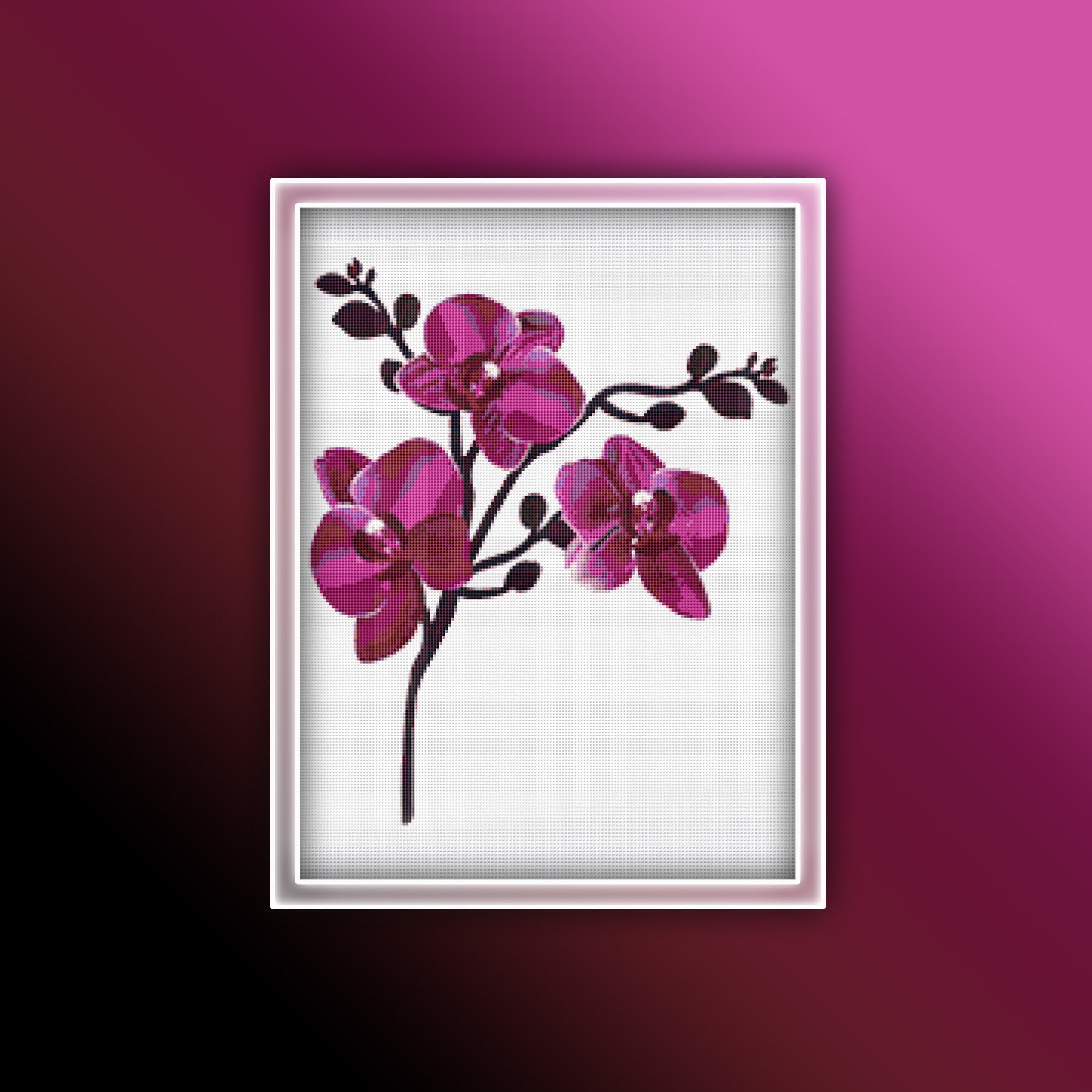 Orchid Cross Stitch Pattern 2 Instant PDF Download Flowers - Etsy