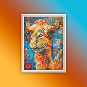 Camel Cross Stitch Pattern 5 Instant Download Instant PDF Download - Desert Camel Watercolor Cross Stitch Pattern - Africa Animals