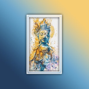 Buddha Cross Stitch Pattern 12 Instant Download Instant PDF Download - Buddha Watercolor Cross Stitch Pattern