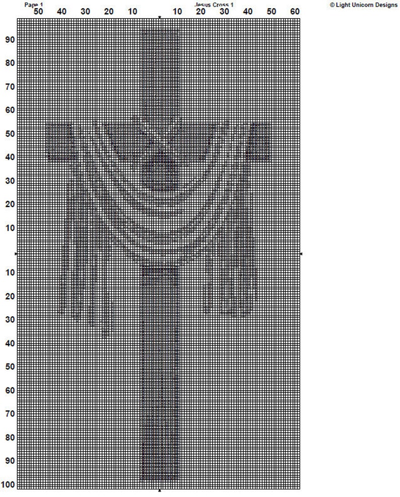 Jesus Cross Cross Stitch Pattern 1 Instant PDF Download | Christianity Watercolor Cross Stitch Pattern | Wooden Cross Stitch Pattern | image 7