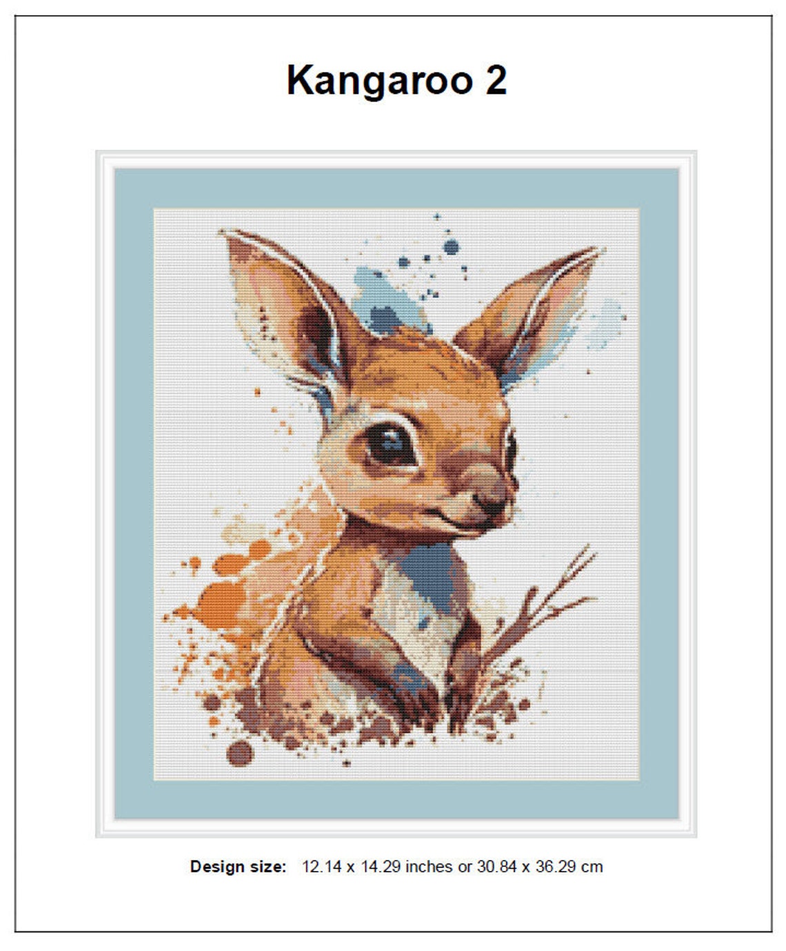 Kangaroo Cross Stitch Pattern 2 Instant PDF Download Etsy