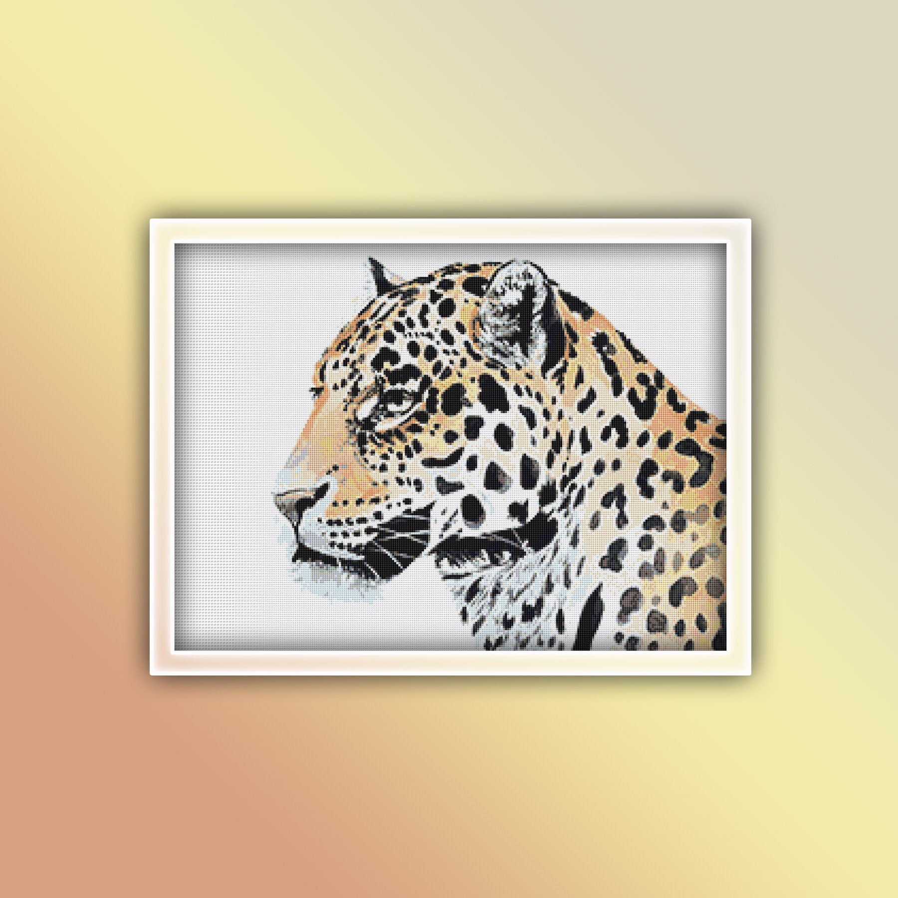 Leopard Cross Stitch Pattern 4 Instant PDF Download Leopard Etsy