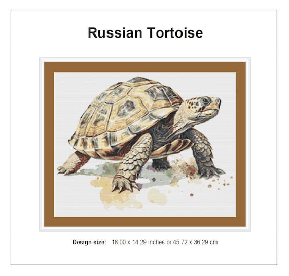 Russian Tortoise Cross Stitch Pattern Instant PDF Download