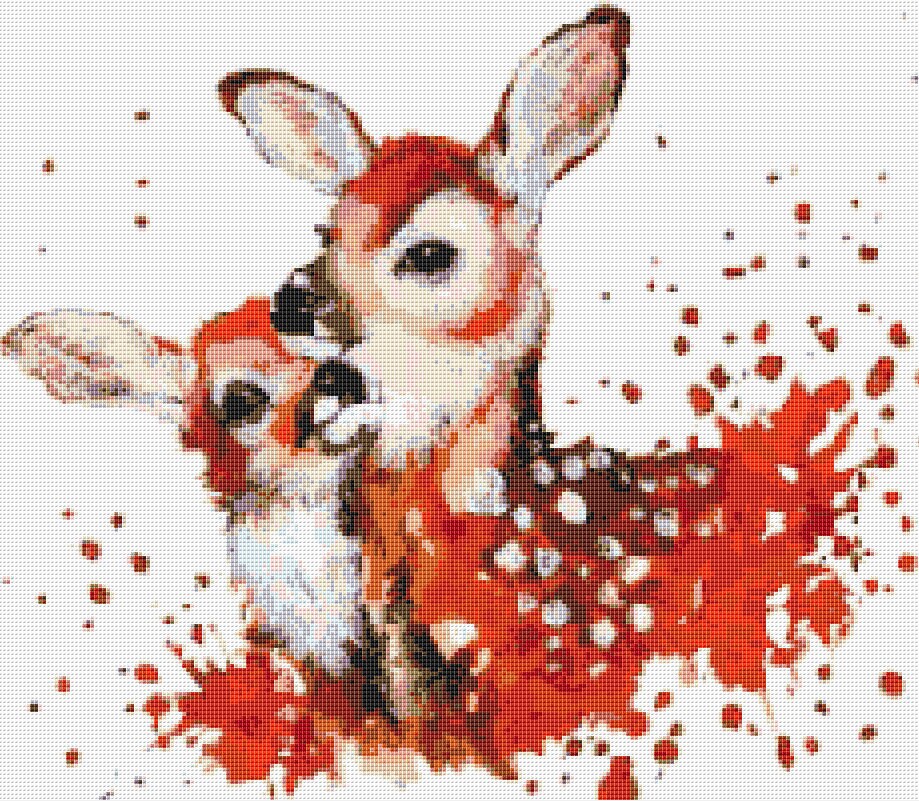 Deer Cross Stitch Pattern 18 Instant PDF Download Deer - Etsy