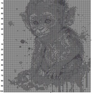 Monkey Cross Stitch Pattern 7 Instant PDF Download - Monkey Watercolor ...
