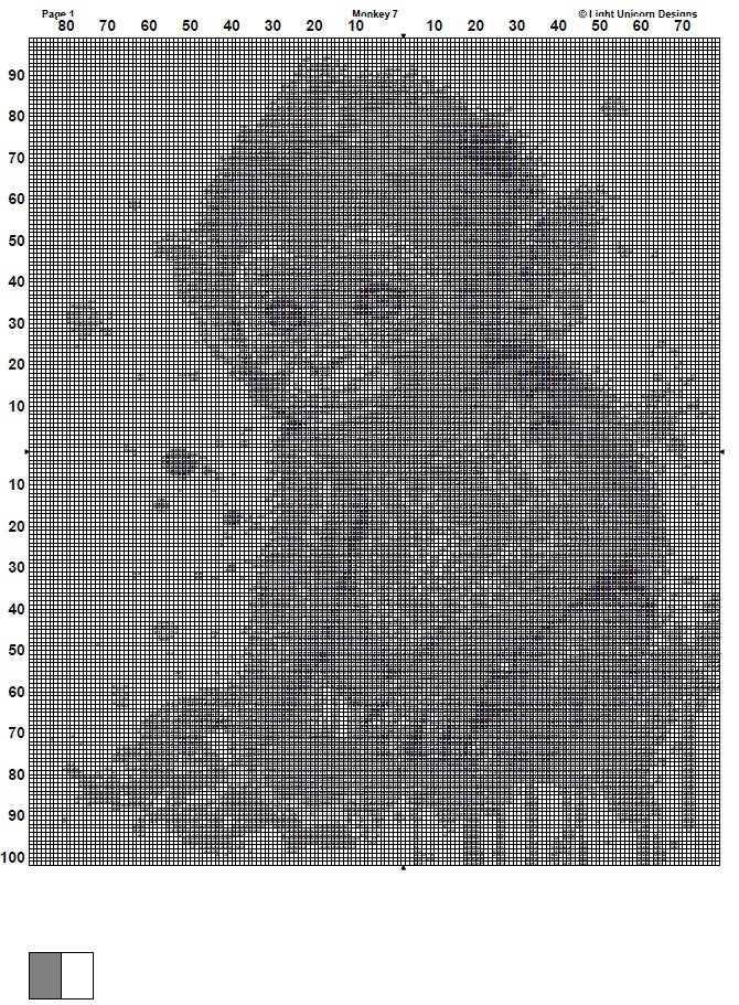 Monkey Cross Stitch Pattern 7 Instant PDF Download - Monkey Watercolor ...