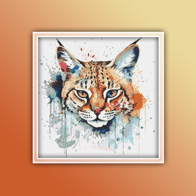 Bobcat Cross Stitch Pattern 2 Instant PDF Download - Ginger Cat ...