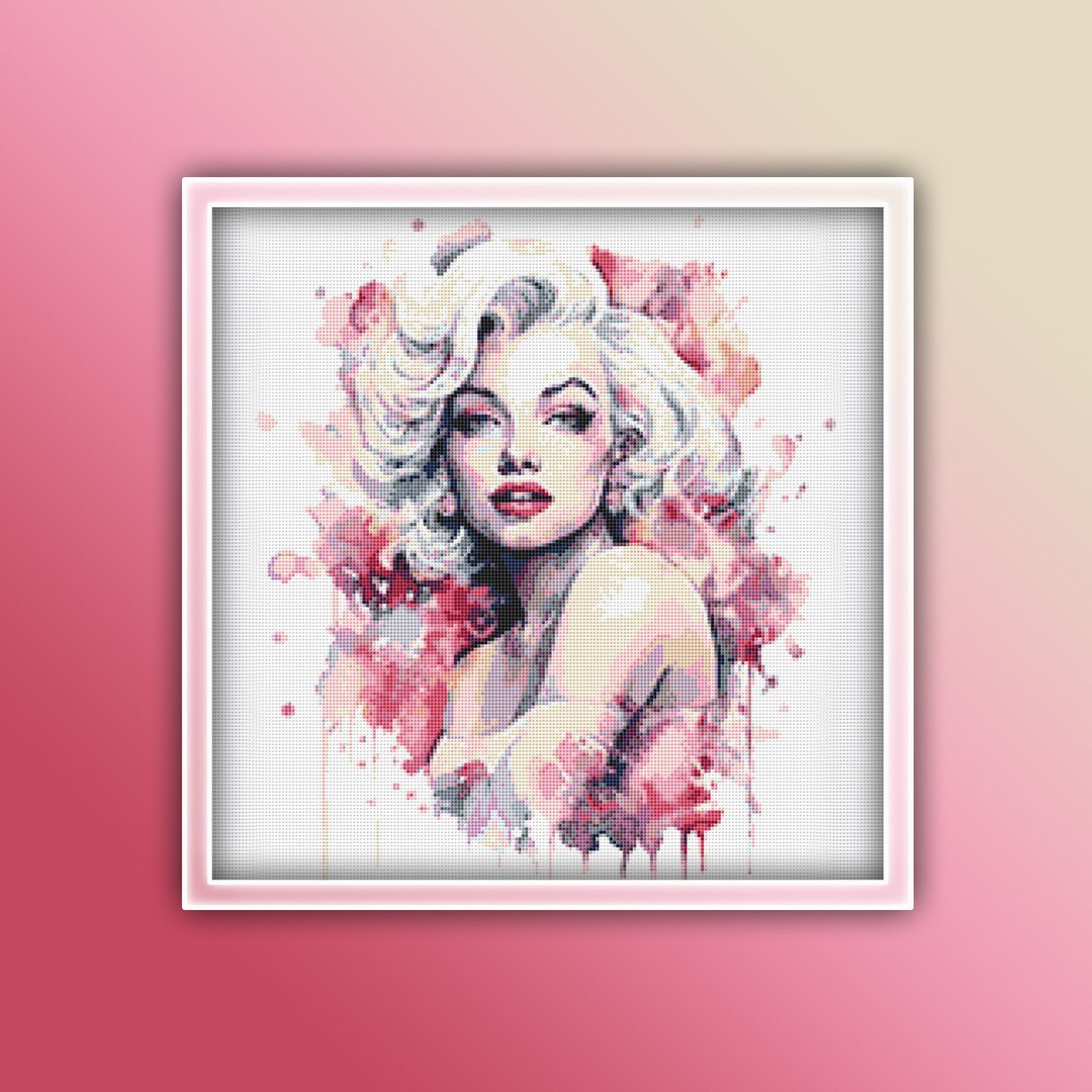 Marilyn Monroe Cross Stitch Pattern 4 Instant PDF Download - Marilyn ...