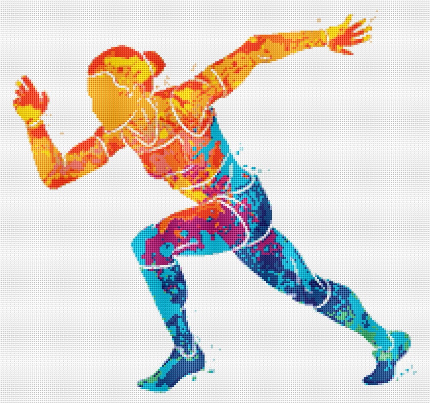 Running Cross Stitch Pattern 1 Instant Download Instant PDF Etsy