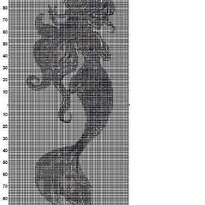 Mermaid Cross Stitch Pattern 4 Instant PDF Download - Woman Watercolor ...