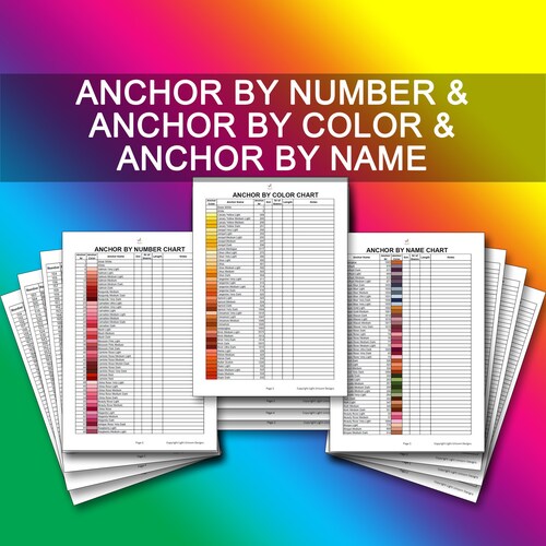 DMC Thread Charts PDF Instant Download DMC Thread List by - Etsy