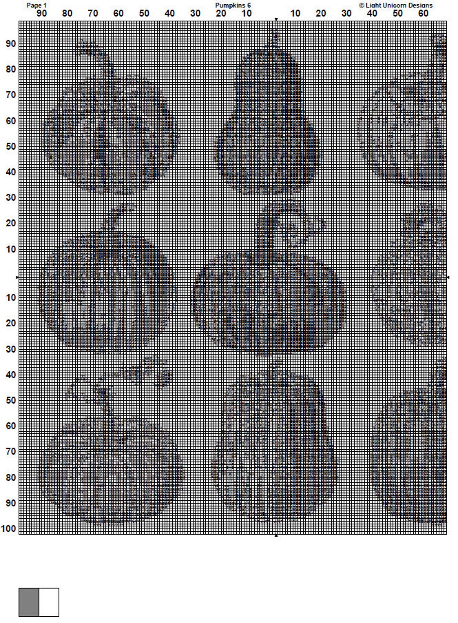 Pumpkins Cross Stitch Pattern 6 Instant PDF Download - Autumn ...
