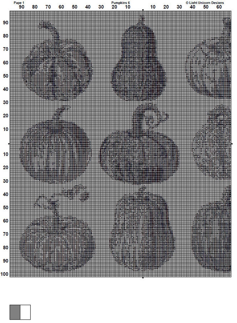Pumpkins Cross Stitch Pattern 6 Instant PDF Download - Autumn ...