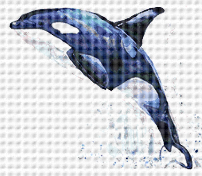 Orca Cross Stitch Pattern 2 Instant PDF Download Killer | Etsy