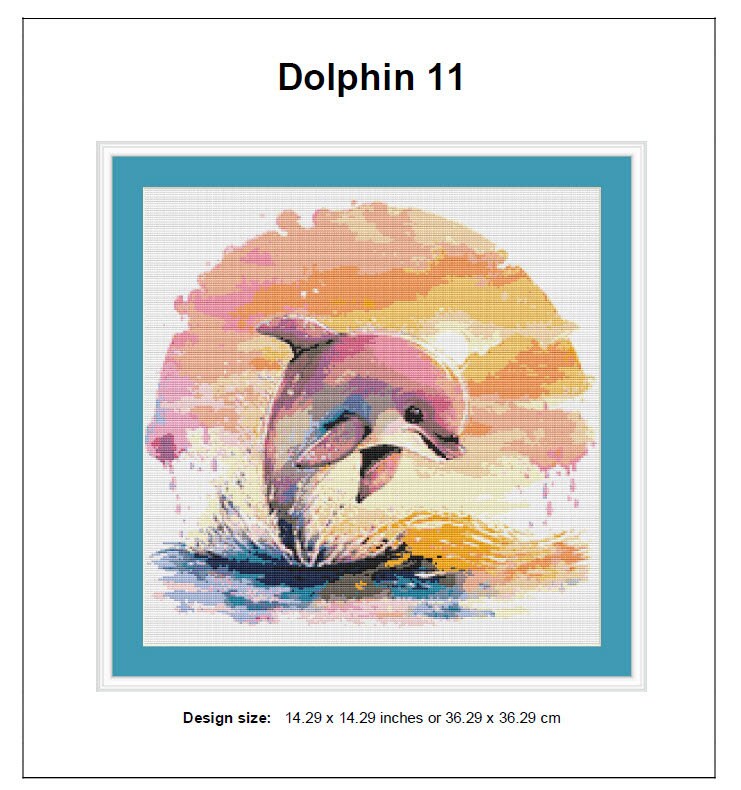 Dolphin Cross Stitch Pattern 11 Instant PDF Download Baby Etsy