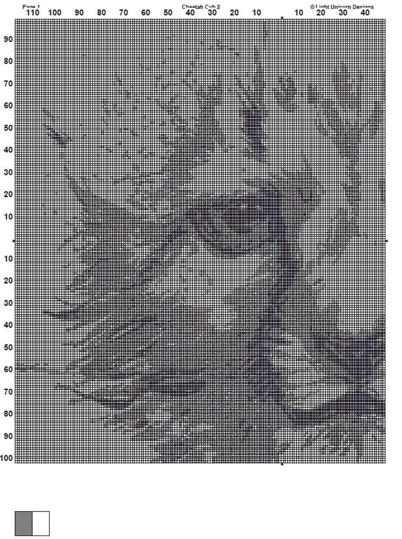 Cheetah Cub Cross Stitch Pattern 2 Instant PDF Download - Cheetah ...