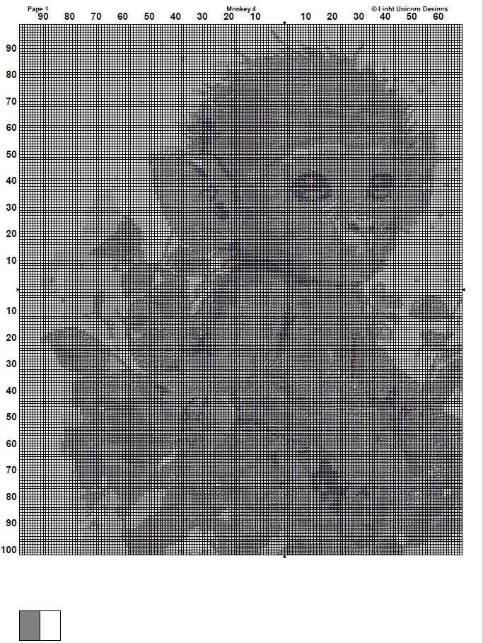 Monkey Cross Stitch Pattern 4 Instant PDF Download - Monkey Watercolor ...