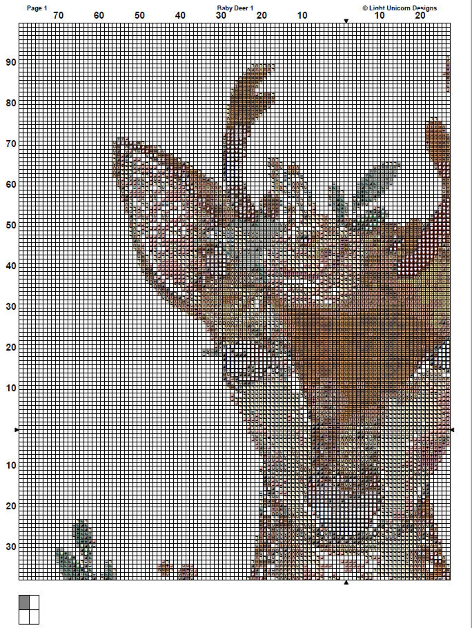 Baby Deer Cross Stitch Pattern 1 Instant Download Instant PDF Download ...