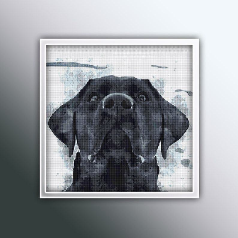 Black Labrador Cross Stitch Pattern 1 Instant PDF Download - Etsy