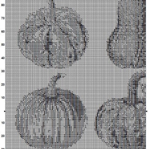 Pumpkins Cross Stitch Pattern 6 Instant PDF Download - Autumn ...