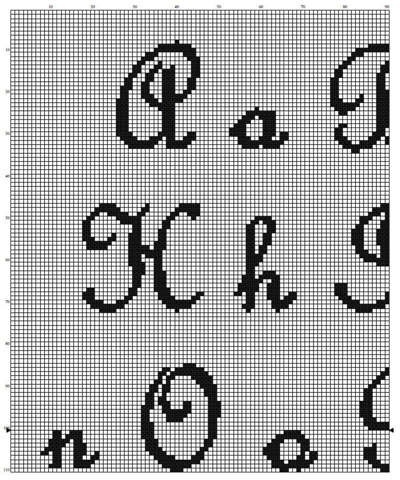 Alphabet Set Cross Stitch Pattern 24 Instant PDF Download Etsy