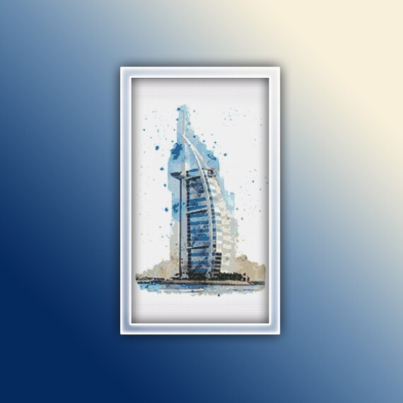 Dubai Building Cross Stitch Pattern Instant PDF Download Etsy