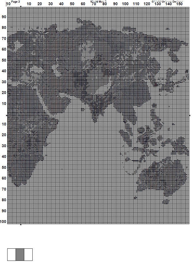 World Map Cross Stitch Pattern 2 Instant PDF Download - Earth ...