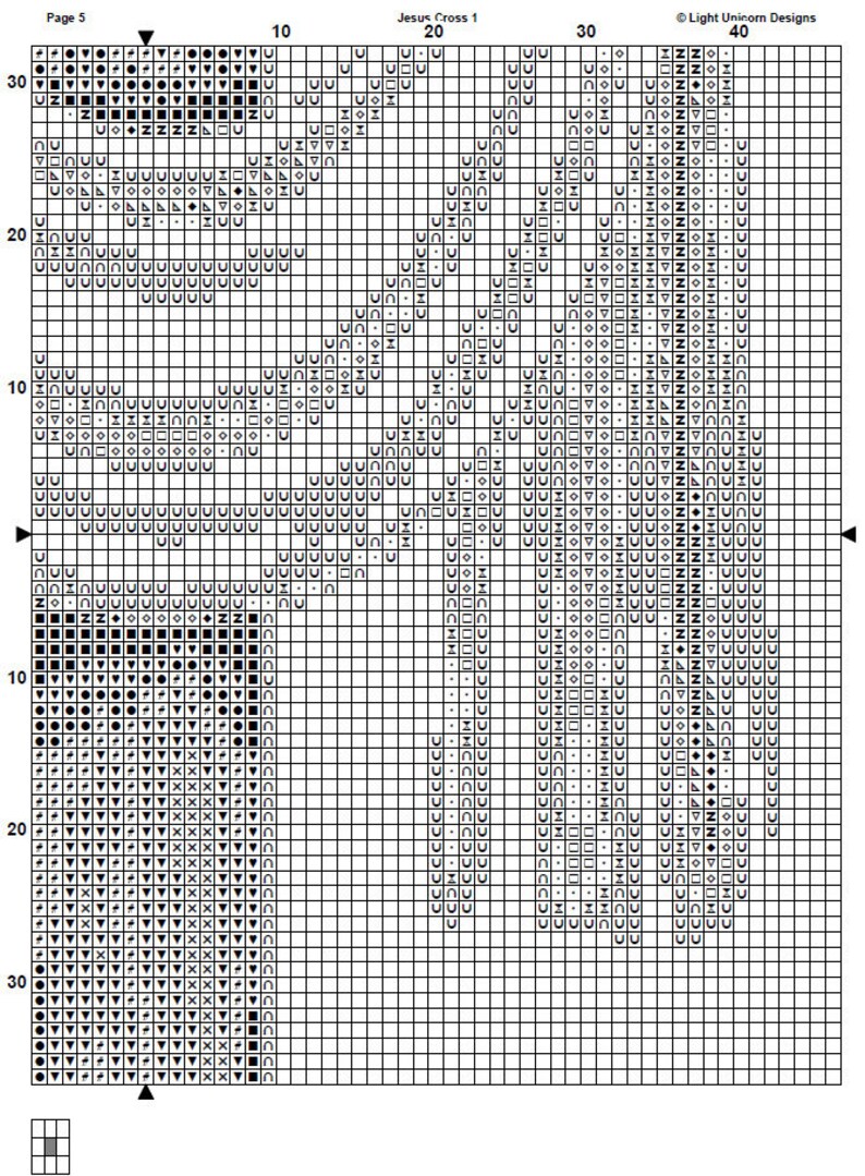 Jesus Cross Cross Stitch Pattern 1 Instant PDF Download | Christianity Watercolor Cross Stitch Pattern | Wooden Cross Stitch Pattern | image 9