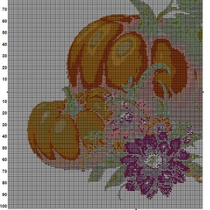 Pumpkins Cross Stitch Pattern 2 Instant PDF Download - Autumn ...