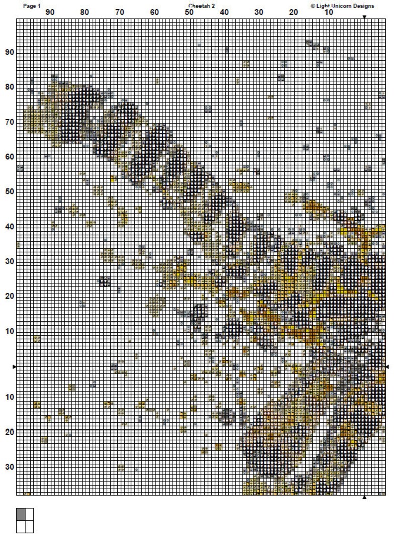 Cheetah Cross Stitch Pattern 2 Instant PDF Download - Cheetah ...