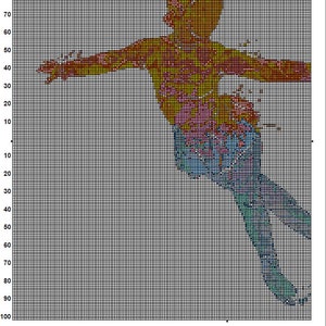 Ice Skater Cross Stitch Pattern 1 Instant Download Instant PDF Download Figure Ice Skating Watercolor Cross Stitch Pattern image 4