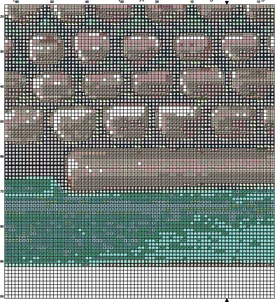 Turquoise Typewriter Cross Stitch Pattern 1 Instant PDF | Etsy