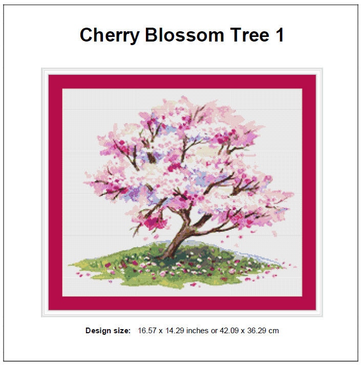 Cherry Blossom Tree 1 Cross Stitch Pattern Instant PDF - Etsy UK