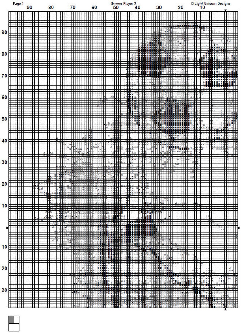 Fall Football Pattern Soccer Player Cross Stitch Pattern 3 Instant Download Instant PDF ...