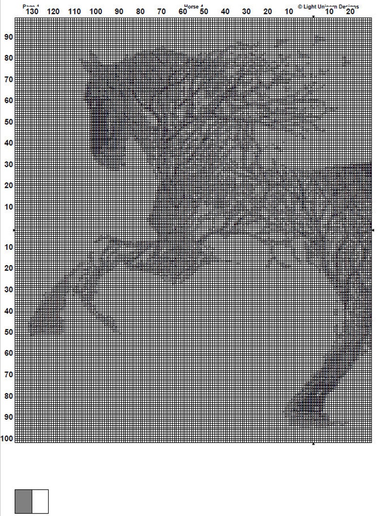 Horse Cross Stitch Pattern 4 Instant PDF Download Grey Horse Watercolor Cross Stitch Pattern Animal Cross Stitch Pattern image 7