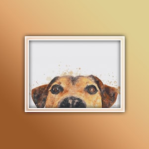 Dog Cross Stitch Pattern 3 Instant PDF Download - Dog Watercolor Cross Stitch Pattern - Animal Cross Stitch Pattern