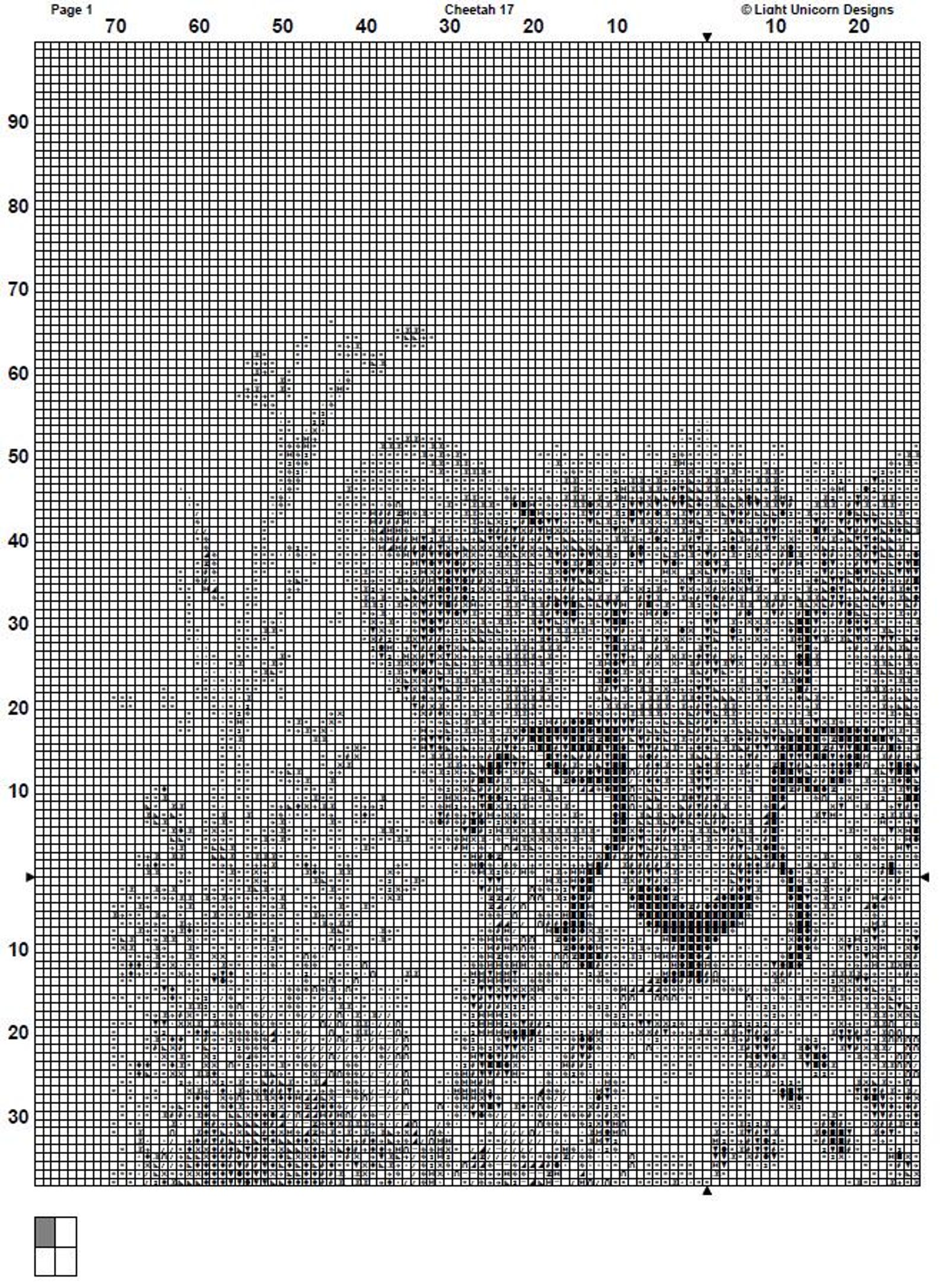 Cheetah Cross Stitch Pattern 17 Instant PDF Download - Cheetah ...