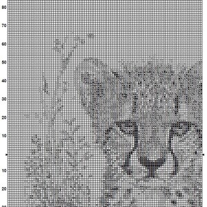 Cheetah Cross Stitch Pattern 17 Instant PDF Download - Cheetah ...