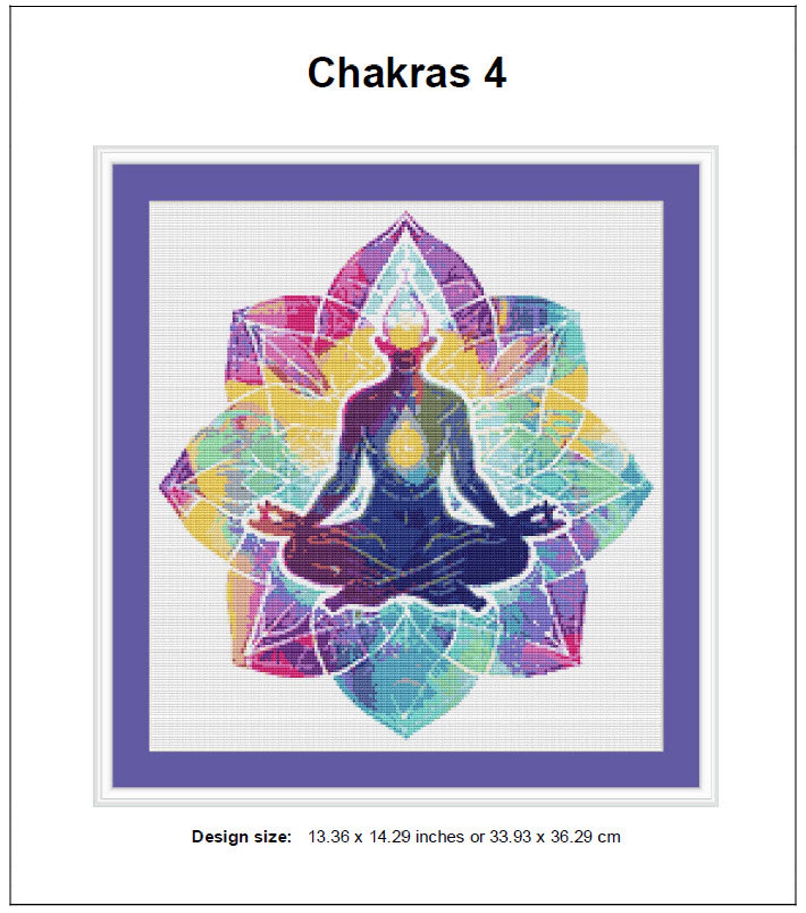 Chakras Cross Stitch Pattern 4 Instant Download Instant PDF Download ...