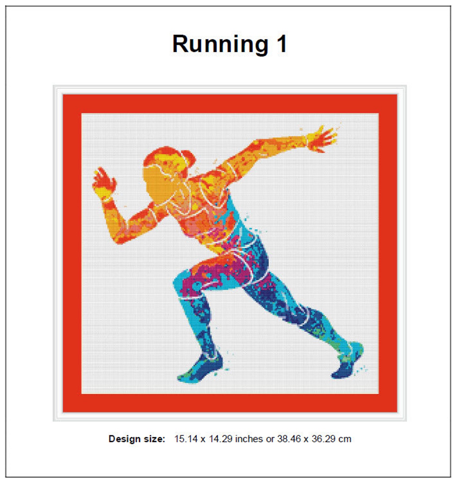 Running Cross Stitch Pattern 1 Instant Download Instant PDF Download ...
