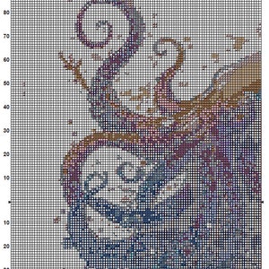 Octopus Cross Stitch Pattern 7 Instant PDF Download - Octopus ...