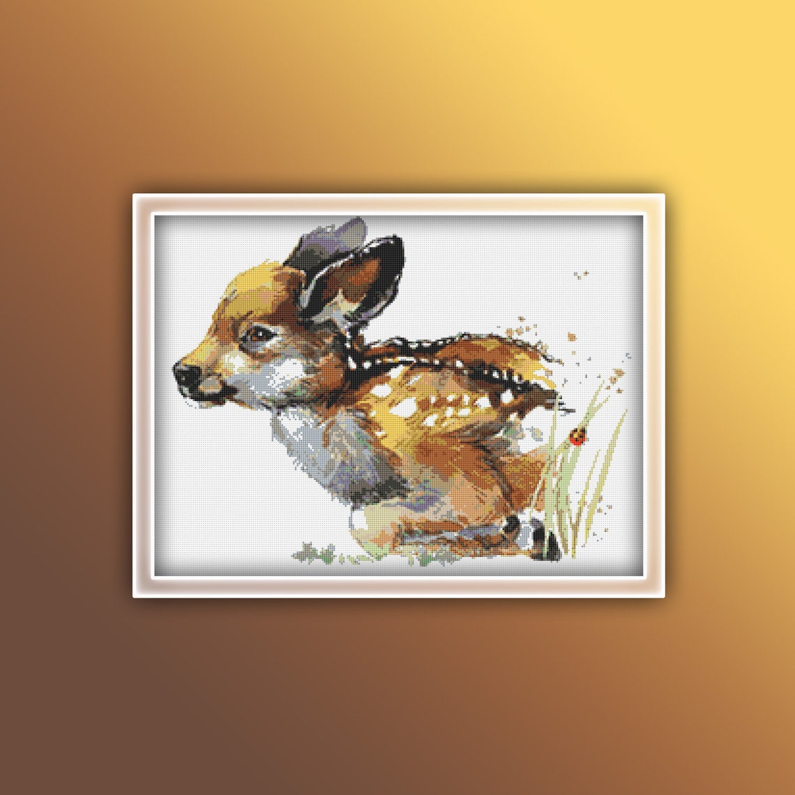Deer Cross Stitch Pattern 1 Instant PDF Download Deer | Etsy