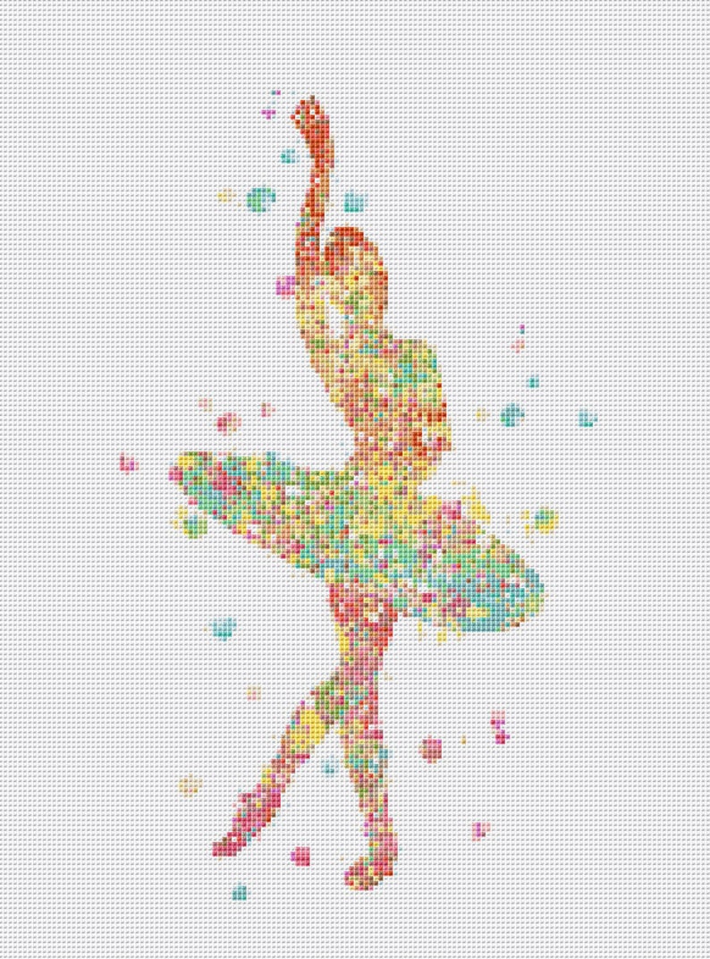 Ballerina Cross Stitch Pattern 3 Instant PDF Download Etsy